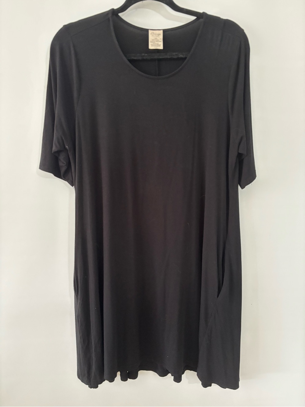 Everyday Black Short Sleeve Tunic Top